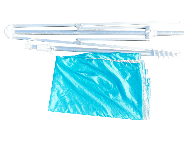 2.8*2.4M Umbrella Trá Maisiúil 2-Ribeach