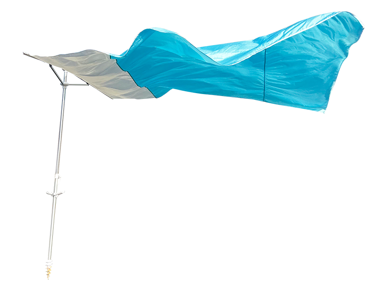 2.8*2.4M Umbrella Trá Maisiúil 2-Ribeach