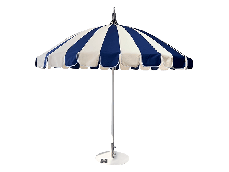 2.5M Blue And White Patchwork Pagoda Umbrella