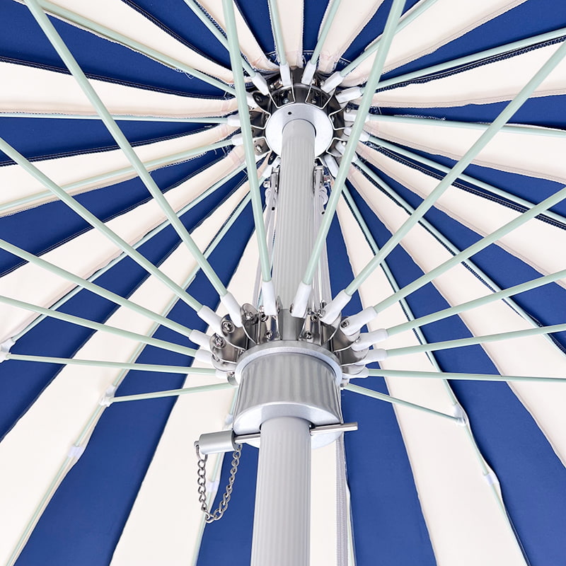 2.5M Blue And White Patchwork Pagoda Umbrella