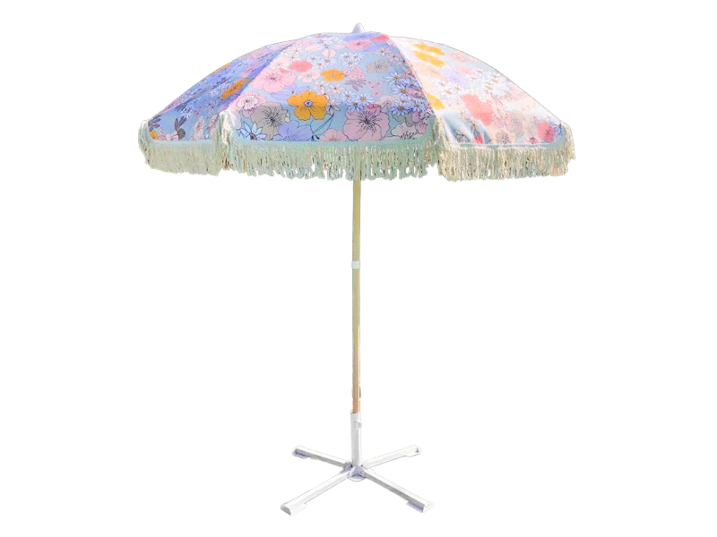 Umbrella Dath Adhmaid poileistir Tassel 2M Lasmuigh